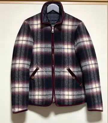 넘버나인 다운 자켓 옴브레 체크 사이즈 2