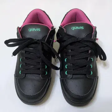 GRAVIS 스니커즈 블랙/핑크 25cm