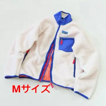 patagonia 플리스 자켓 아이보리/블루 M 사이즈