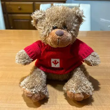 캐나다 국기 스웨터 곰 봉제 인형