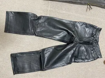 천연 가죽 팬츠