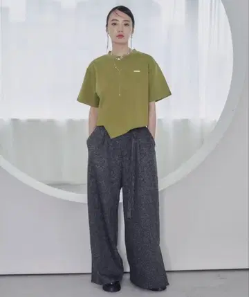 HARE 트위디 롱 벨트 팬츠 블랙