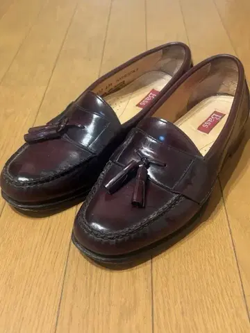 Bass 버건디 태슬 로퍼