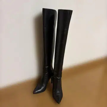 다이애나 23.5cm 블랙 니하이 부츠 힐