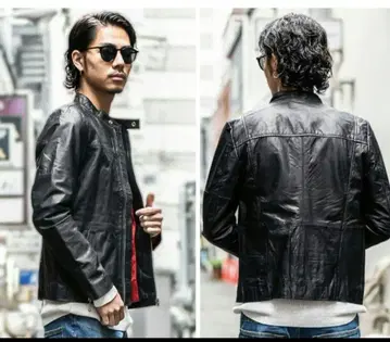 RUBIK 가죽 싱글 라이더 자켓 블랙