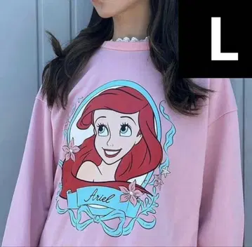 새상품 디즈니 시마무라 아리엘 핑크 트레이닝복 맨투맨 L