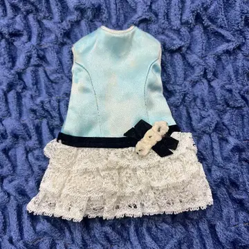 pepper 스카이블루 프릴 드레스