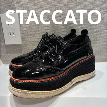 STACCATO 스태커토 통굽 로퍼 에나멜 블랙 22.5