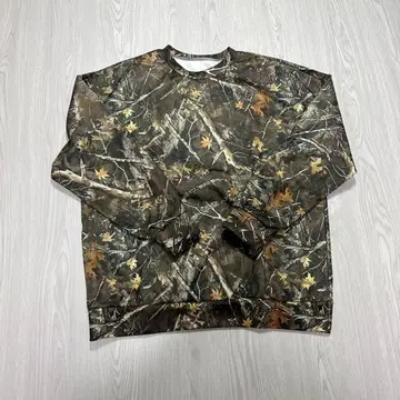 카모 패턴 리얼트리 프리 스트레이너 맨투맨 속기모 미사용