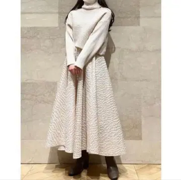 snidel 아지메 숏 니트 콤비 원피스 0