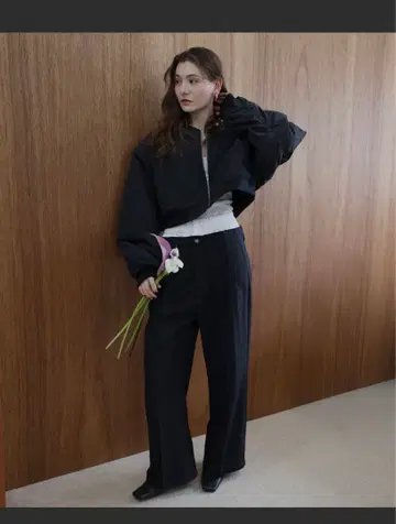 크롭 기장 MA-1 ENC 봉쥬르 사간