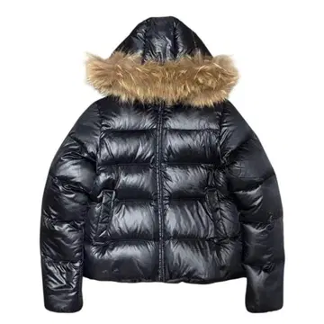 DUVETICA 퍼 다운 자켓 블랙