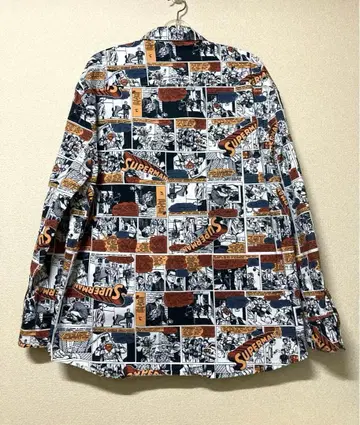 SUPERMAN 코믹 패턴 셔츠 3L 패턴 셔츠 슈퍼맨