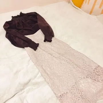 노블 블라우스&스커트 세트