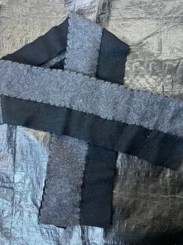 GAP 머플러 블랙 그레이