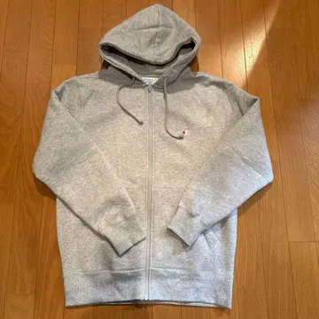 Champion 그레이 풀 집업 후드티