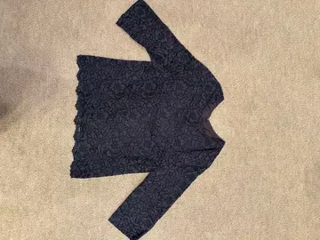 마르티니크 네이비 레이스 긴팔 셔츠