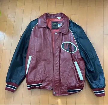 USA 패치가 달린 가죽 자켓 피그스킨 Schott 루스 가죽