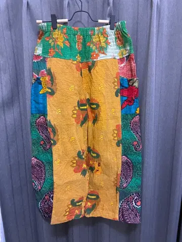 구두리 패치워크 캐주얼 팬츠