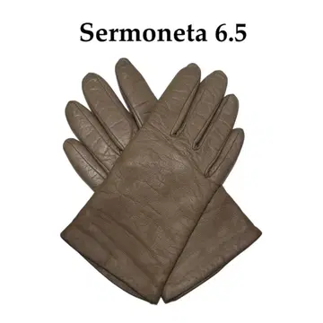 [Sermoneta] 세르모네타 가죽 장갑 본 가죽 장갑 베이지 6.5