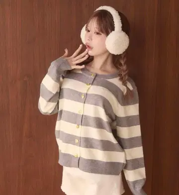 TITTY&CO 보더 가디건 titty&Co.