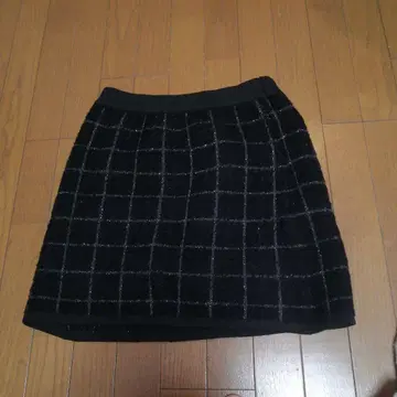 PING 블랙 니트 스커트