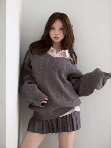 Agatha blouse set up gray andmary