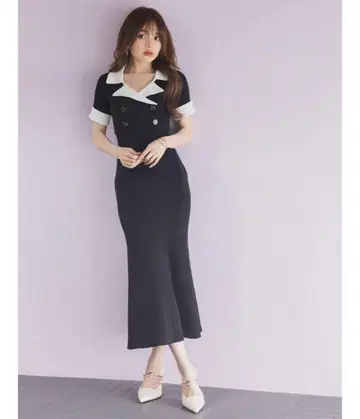 LIP SERVICE 반팔 롱 니트 원피스