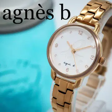 192 가동 아네스베 여성용 시계 골드 화이트 핑크 골드