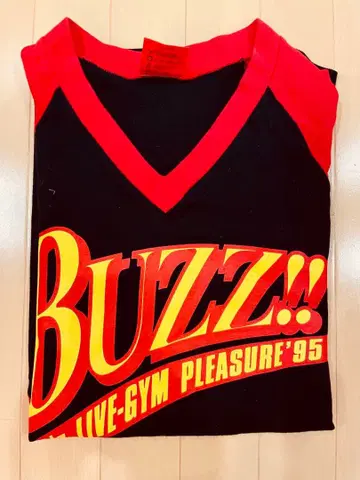 B'z PLEASURE'95 'BUZZ!!' 셔츠 [ 베이스볼 셔츠 ]