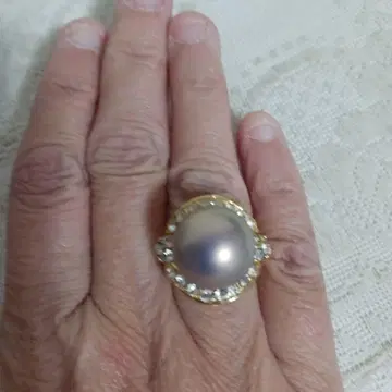 커다란 진주 반지