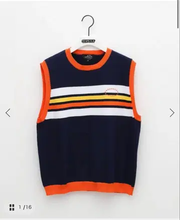 [ 완판템 ] AFB 멀티 보더 니트 베스트 정가 23,100엔