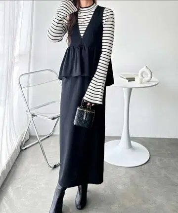 페플럼 오버롤 스커트