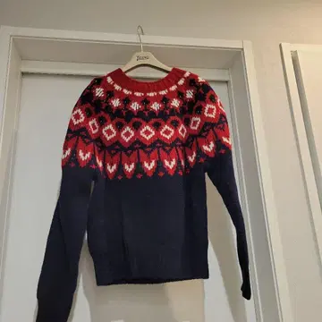 따뜻한 할리 오브 스코틀랜드 노르딕 무늬 울 스웨터 Harley