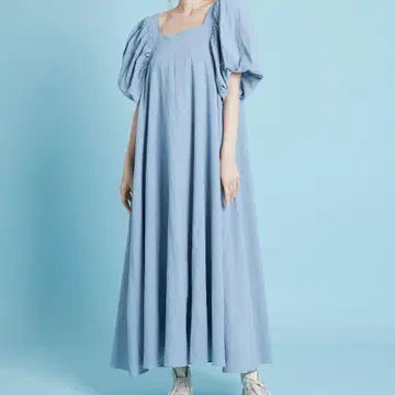 퍼프 슬리브 롱 드레스 리틀 서니 바이트