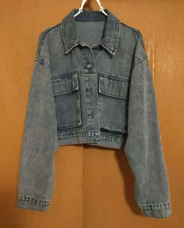 숏 기장 데님 자켓