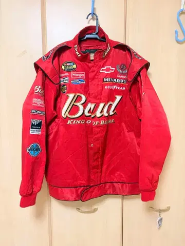 Bud NASCAR 자켓 빨간색