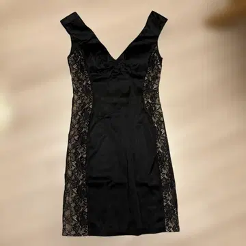 MAGGY LONDON PETITES 블랙 레이스 원피스 드레스