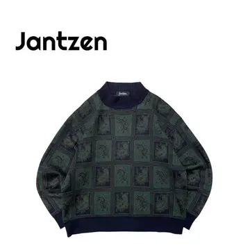 [새상품급] Jantzen 얀센 80s 올 패턴 모크넥 니트 스웨터
