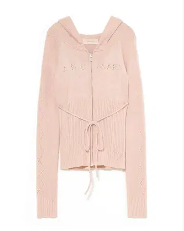 andmary Angel crochet 후드 탑 핑크