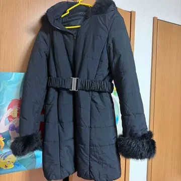 GRL 퍼 포함 벨트 롱 코트