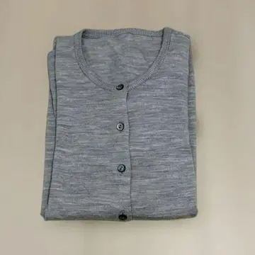 코토리 웍스 얇은 소재 울 가디건 그레이 긴팔