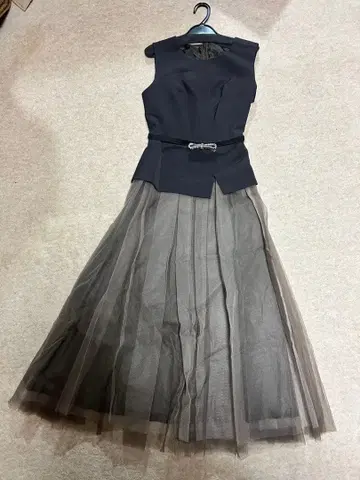 모던 엘레강트 슬리브리스 발목 기장 튤 레이어드 4층