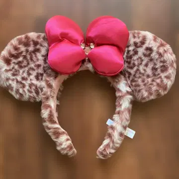 디즈니 레오파드 무늬 핑크 머리띠