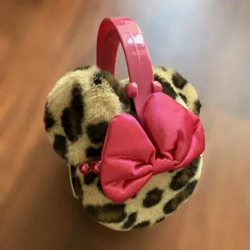 귀도리 레오파드 무늬 핑크