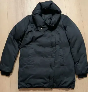 띠어리 다운 자켓 2WAY 빅 칼라 블랙