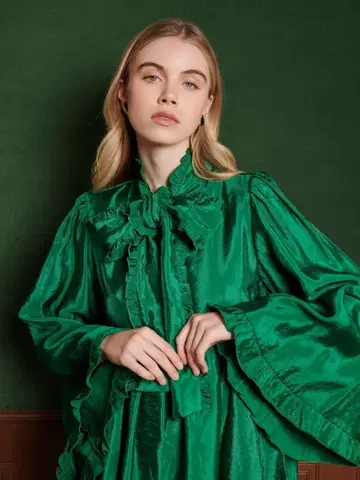 [ sister jane ] emerald bow mini dress