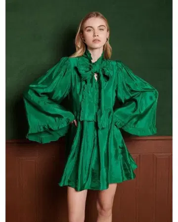 [ sister jane ] emerald bow mini dress