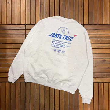 새상품급 SANTA CRUZ 맨투맨 풀오버 스크리밍 핸드