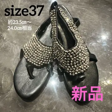 [ 미사용 새상품 ] 스톤 샌들 블랙